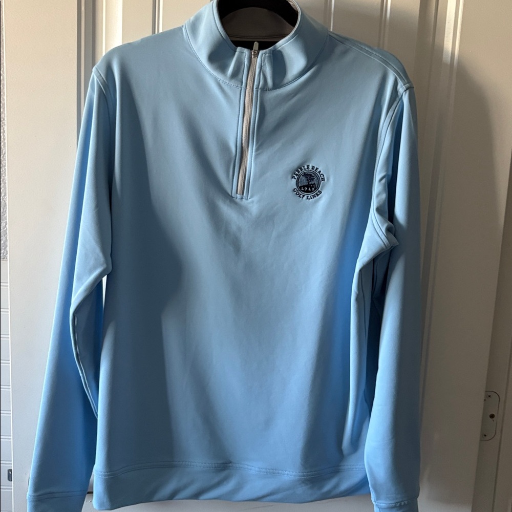 Peter Milar  Pebble Beach Golf quarter zip pullover Men’s Medium EUC